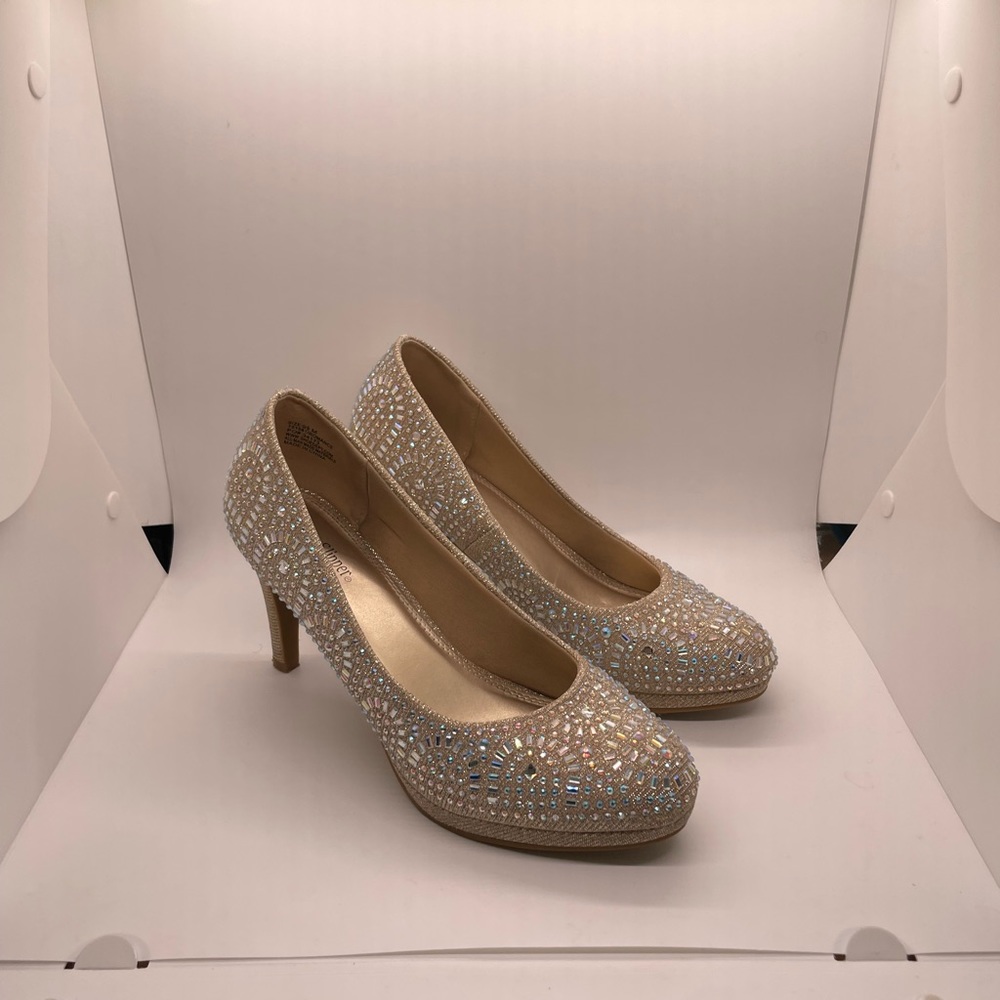 Light rose gold sparkly heels - Ladies size 9.5 US